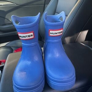 Hunter Kids Vibrant Blue Rain Boots